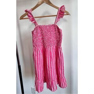 Girls Vineyard Vines Pink Stripe Spring Dress Youth Large